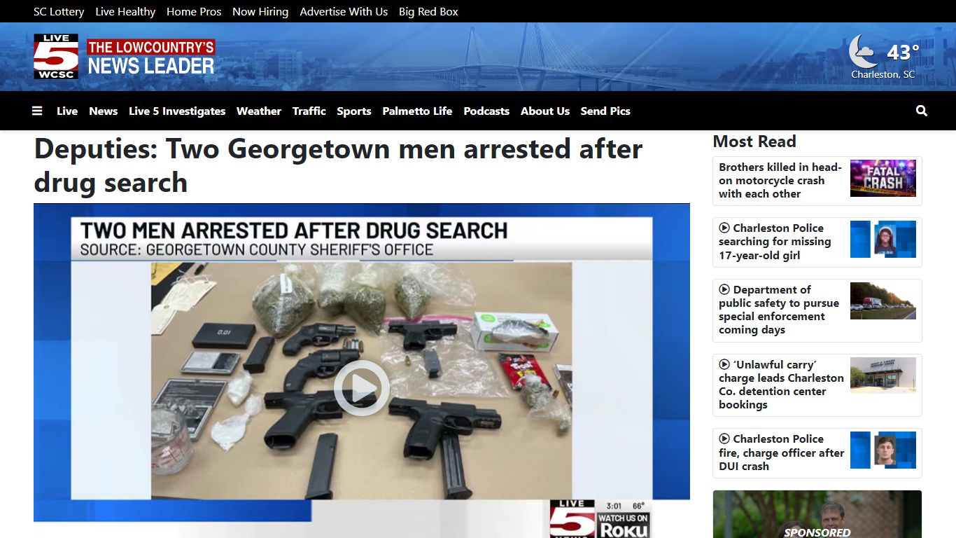 Deputies: Two Georgetown men arrested after drug search - Live 5 News